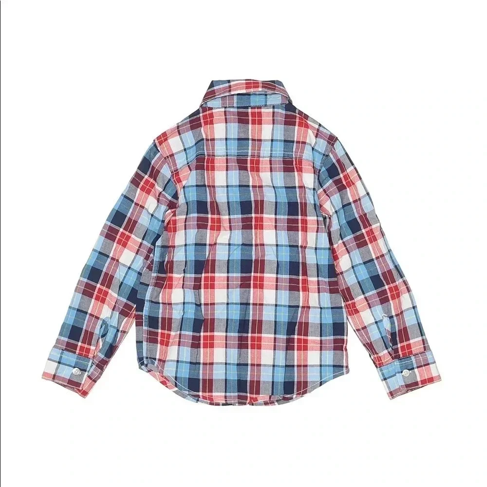Carter Boys Plaid Button Down Dress Shirt Boy’s Size 4T